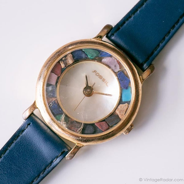 Vintage coloré Fossil montre Pour les femmes | Dames rétro bohème montre