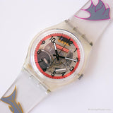 1994 Swatch SKK100 Freeride Watch | هوكل عظمي الاتصال الشفافة Swatch