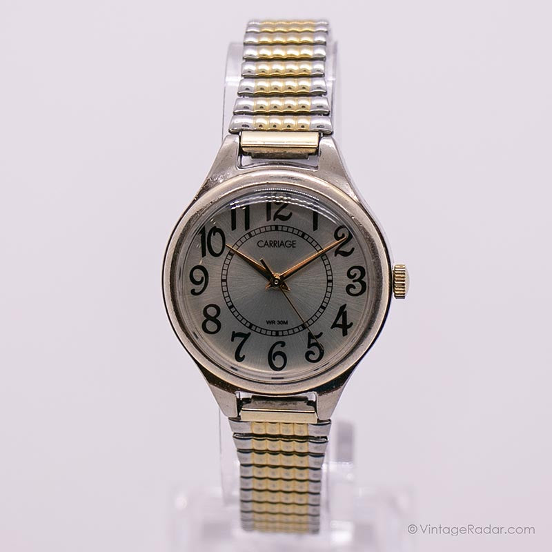 Vintage Two-tone Carriage Watch for Ladies | Large Numerals Watch ...