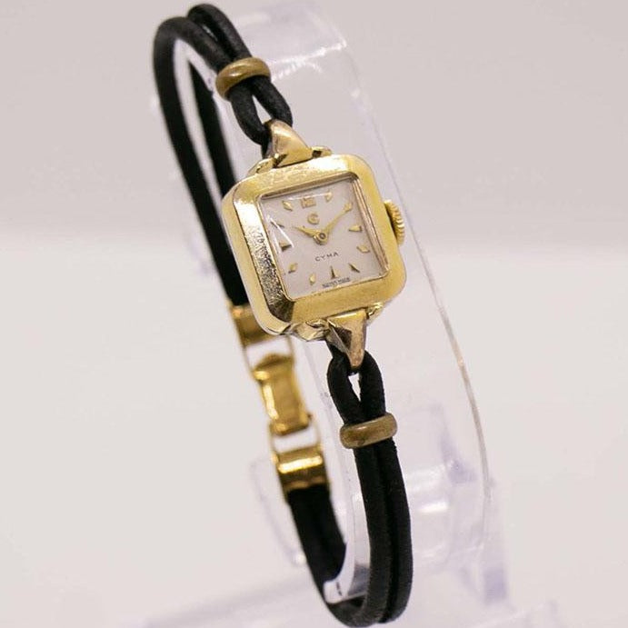 Swiss Made CYMA Art Deco Ladies Watch Luxury Gold Swiss Watch
