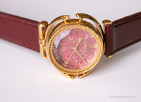 Pink Marmor-Effekt-Zifferblatt Fossil Uhr | Vintage Bohemian Fossil Uhr