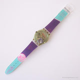 1991 Swatch GN122 Photoshooting montre | Violet vintage Swatch Gant