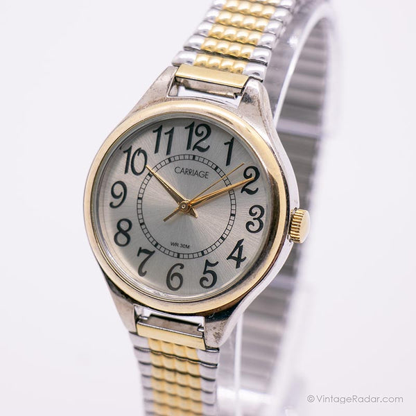 Zwei-Ton-Wagen von Timex Jahrgang Uhr | Vintage -Frauen Uhren