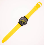 1997 swatch GB179 Mustard Watch | Anni '90 giallo e nero swatch Gent Watch