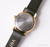 Jahrgang Relic Uhr Für Frauen mit Marmor-Effekt-Zifferblatt und schwarze Lünette
