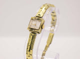 Vintage Monval 17 joyas suizas hizo oro reloj para mujeres