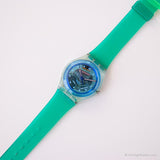 1998 Swatch SKL100 Adamastor Watch | قرص هيكل عظمي عتيق الأزرق Swatch