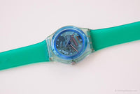 1998 Swatch SKL100 Adamastor reloj | Esqueleto azul vintage dial Swatch