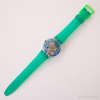 1998 Swatch SKL100 Adamastor montre | Cadran squelette bleu vintage Swatch