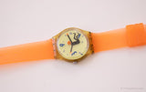 1996 Swatch GK229 en apesanteur montre | Jaune vintage Swatch Gant