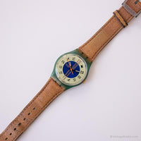 خمر 1993 Swatch GN130 Master Watch | الأرقام الرومانية الأخضر Swatch