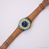 Vintage 1993 Swatch GN130 MASTER Watch | Roman Numerals Green Swatch