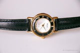 Jahrgang Relic Marmor-Dial-Quarz Uhr | Damen Retro Gold-Ton Uhr