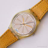 1992 Swatch GK144 Daiquiri reloj | Ilusión amarilla vintage reloj