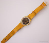 1992 Swatch GK144 Daiquiri montre | Illusion jaune vintage montre