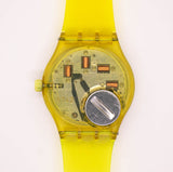 1992 swatch SSK100 قهوة استراحة الساعة | كلاسيكي swatch Chronograph