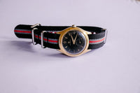 Noir Dial 22 Jewels automatique montre | Montre-bracelet de luxe des années 1960