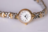 Winziger zweifarbiger Fossil Uhr für Frauen | Vintage Damenkleid Uhr
