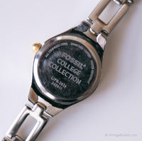 Tiny Black-Dial Fossil Watch for Women | Vintage Fossil College Collection