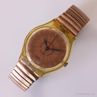 1990 Swatch GK127 Copper Dusk S montre | Brun vintage Swatch Gant