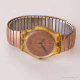 1990 Swatch GK127 Copper Dusk S Watch | Marrone vintage Swatch Gentiluomo
