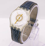 Vintage 1992 DELAVE GK145 Swatch Watch | 90s Minimalist Swatch Gent
