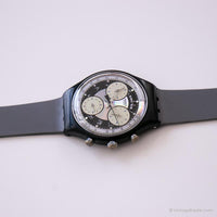1994 Swatch SCB112 MIOBIAO Uhr | Vintage Schwarz Swatch Chrono