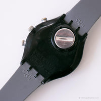 1994 Swatch SCB112 miobiao montre | Noir vintage Swatch Chrono