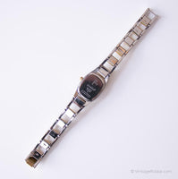 Tiny Vintage Rechteck Fossil Kleid Uhr | Extra kleine Handgelenkgrößen