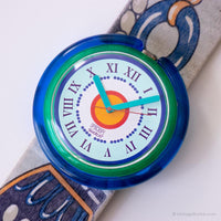 1991 Swatch PWG100 Perles de Folie Uhr | Seltener Jahrgang Swatch Pop