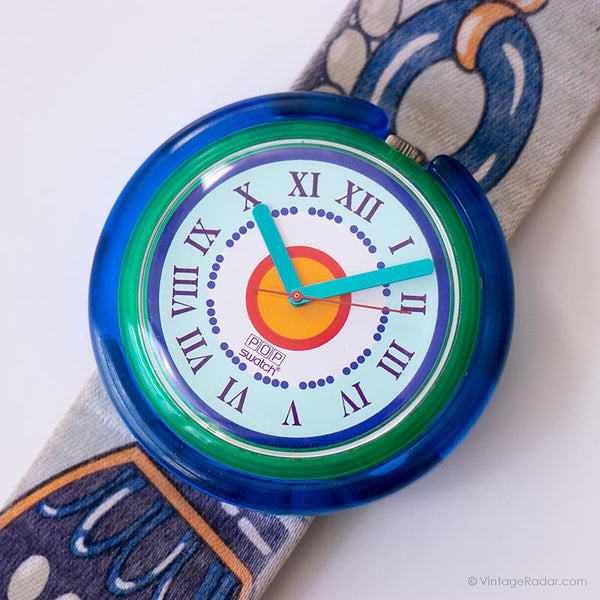 1991 Swatch PWG100 Perles de Folie reloj | Rara cosecha Swatch Estallido