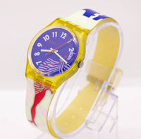 1992 swatch GK147 Gruau Uhr | Blue-Dial Vintage swatch Gent Originale