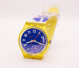 1992 swatch GK147 Gruau reloj | Vintage de diario azul swatch Caballeros originales