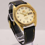 Vintage ▾ Orient Crystal 21 gioielli Data automatica orologio 3 stelle Gold tono