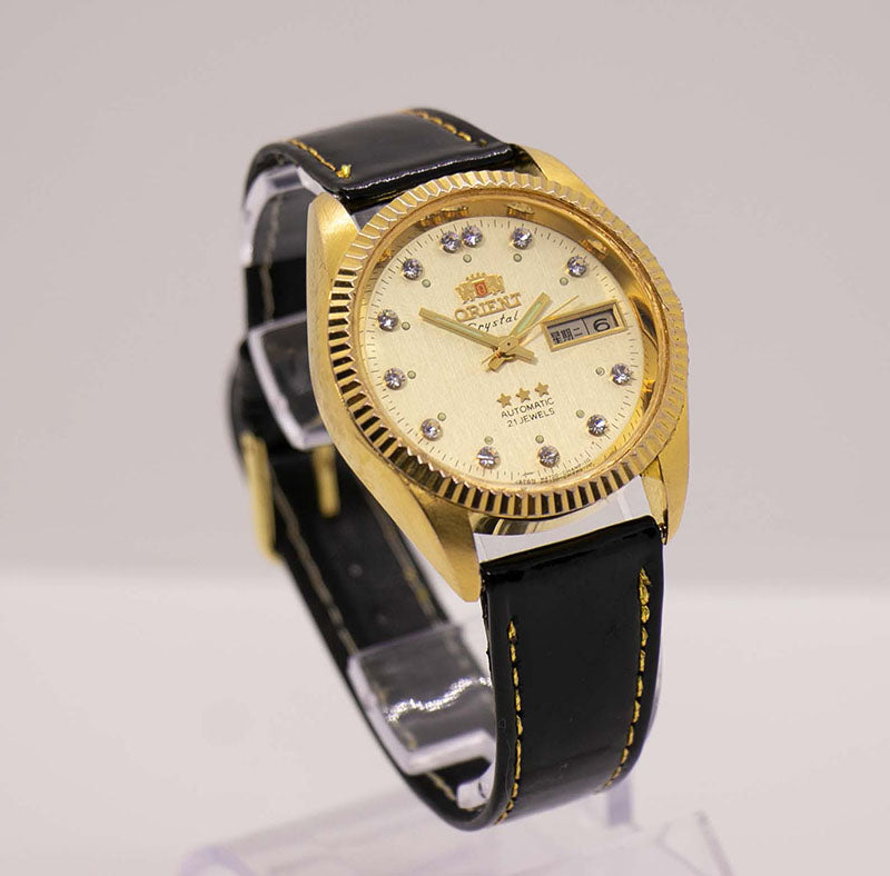 Vintage Orient Crystal 21 Jewels Automatic Date Watch 3 Stars – Vintage ...