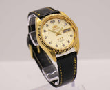 Vintage Orient Crystal 21 jewels Automatic Date Watch 3 Stars Gold Tone