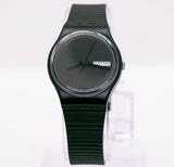 1988 swatch GB711 Weißes Fenster Uhr | Seltene 80er Jahre schwarz swatch Mann
