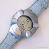 2001 Swatch YFS4008 Transercere III reloj | Azul digital Swatch Derrotar