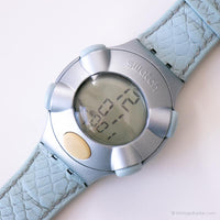 2001 Swatch YFS4008 Transercere III reloj | Azul digital Swatch Derrotar