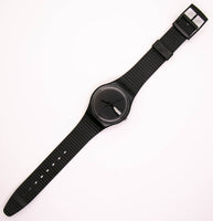 1988 swatch Fenêtre blanche GB711 montre | Rare 80s noir swatch Gant