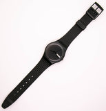 1988 swatch ساعة النافذة البيضاء GB711 | نادر 80s أسود swatch جنت