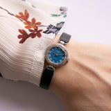 Antiguo Anker 67 dial azul 17 joyas mecánicas reloj para mujeres