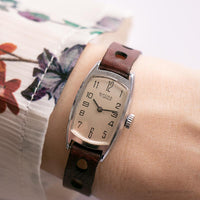 Vintage rechteckig Bifora Uhr für Frauen | Deutsch mechanisch Uhr