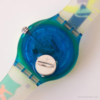 1993 Swatch SDN105 sobre la ola reloj | Colorido vintage Swatch Scuba