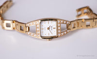 Goldton-Reliktanlass Uhr für Frauen | Vintage Designer Uhr
