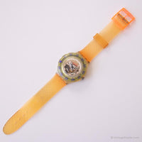 1991 Swatch SDK104 Jelly Bubbles Uhr | Vintage gelb Swatch Scuba