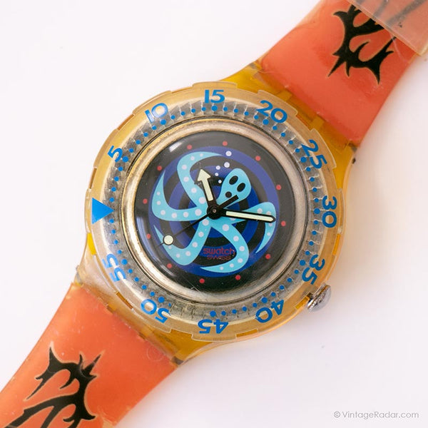 1996 Swatch SDJ102 Poulpe Watch | ساعة عيد الهالوين العصبية العتيقة