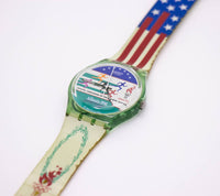 1996 Swatch ATLANTA LAURELS GZ145 Watch | Vintage Olympics Swatch Gent