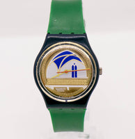 1991 swatch Backstage GN120 reloj | Dial de tono de oro vintage swatch