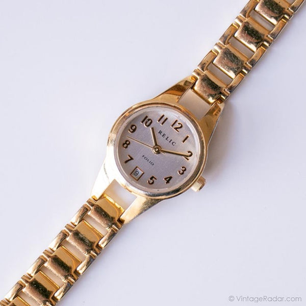 Tiny Vintage Gold-tone Relic Quartz Watch | Relic Watches for Women ...